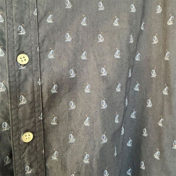 St. Somewhere Margaritaville Men's Nautical Sailing Button-Up Shirt Size M - Picture 4 of 7